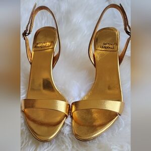 Jeffrey Campbell Metallic Gold Heels